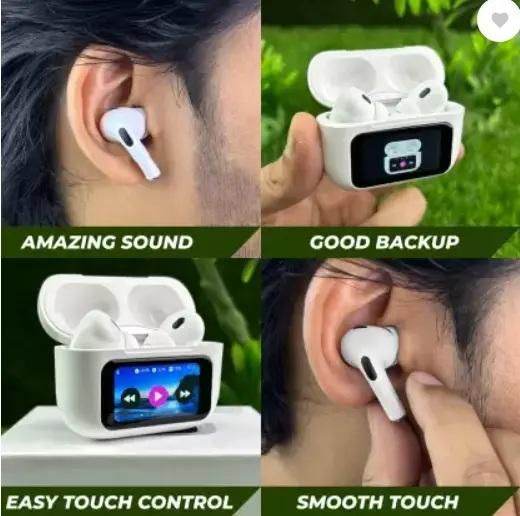 Smart Wireless Earbuds with LCD Touch Screen 4579576921