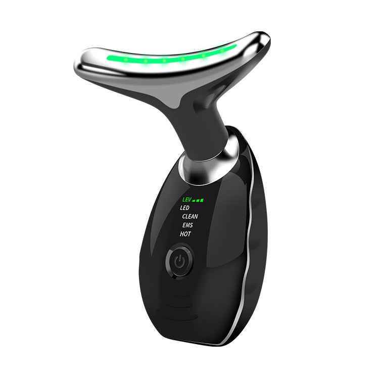 Black 1PCS Neck Face Beauty Device Colorful LED Photon Therapy Skin Tighten Reduce Double Chin Anti Wrinkle Remove Lifting Massager 4714edb4-8c28-4ff0-ad3d-738d263fd1a3 Print Material