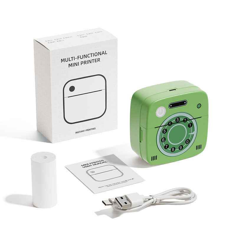 Phone Type Standard Overseas Version Portable Mini Label Printer Student 50025b7a-71e9-4919-b14b-31bfd64bed5f Print Material