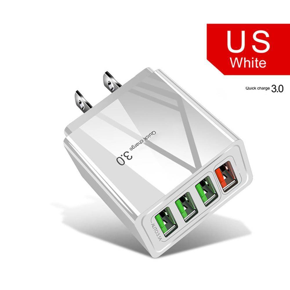White US plug Illuminated 4USB Mobile Phone Charger 3A Charging Head 506702326371 Print Material
