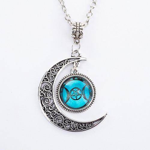 TRIPLE MOON GODDESS PENDANT NECKLACE 515866018455 Print Material