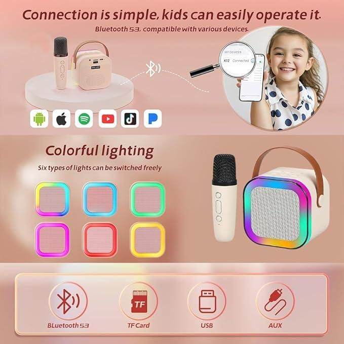 Bluetooth Karaoke Speaker with Microphone – Wireless, Portable & Powerful Sound System 5287976526