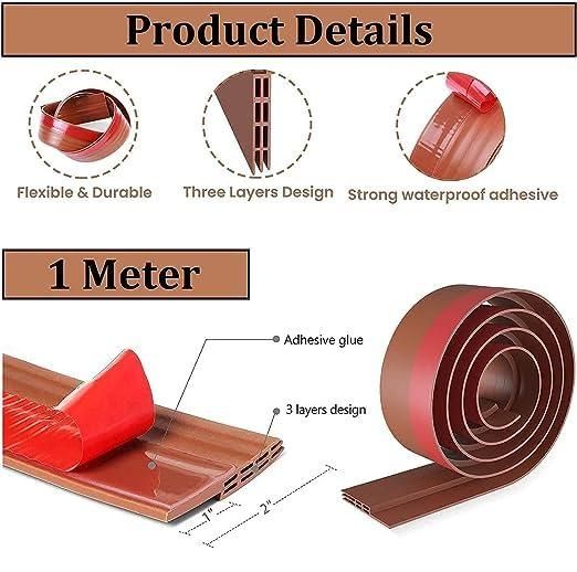 Self-Adhesive 1m Wood Floor Transition Strip Tape – Seamless Flooring Solution 5650562535