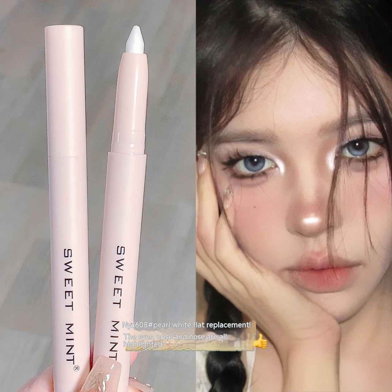 02 Color Pearlescent White Crouching Silkworm Eyeliner Pen Makeup Brightening 5800db48-456c-4980-b873-9aac88fdf6a8_trans Print Material