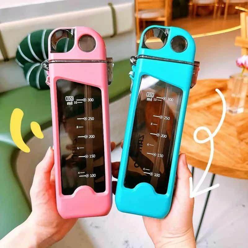 Plastic Leakproof Sports Water Bottle with Straw 5963192362