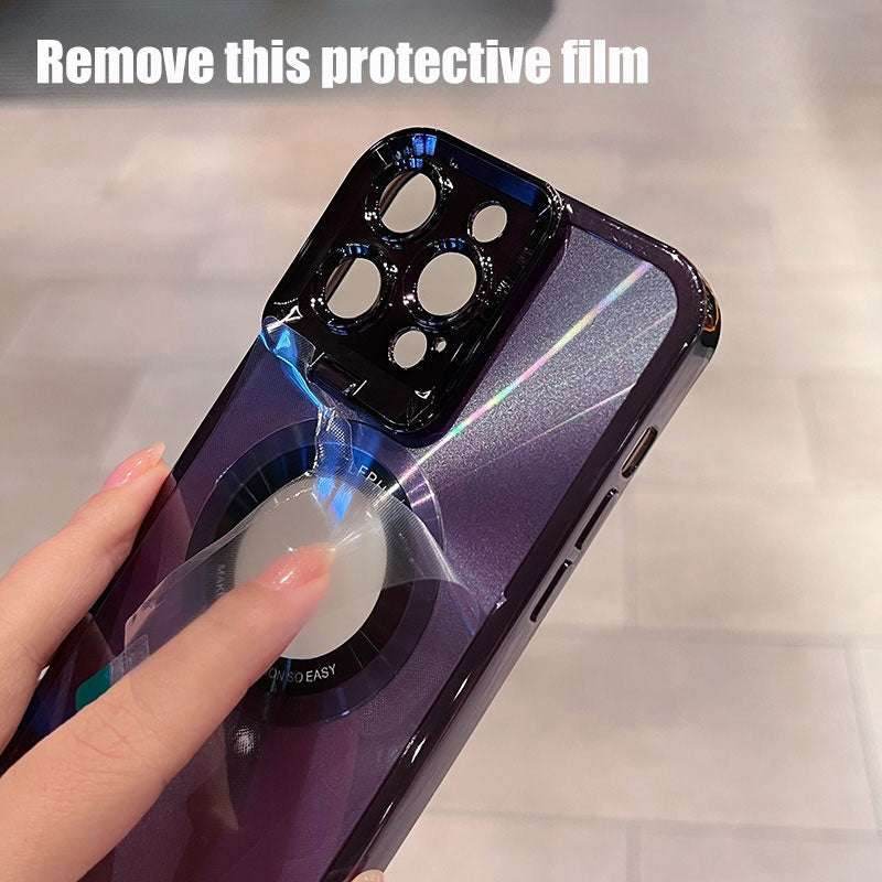 Electroplated Phone Case Luxury Plating CD Pattern Magsafe Bracket Case For 12 13 14 Pro Max Invisible Camera Stand Holder Lens Holder Magnetic Suction 5b2d307b-ea62-4ffa-b1f0-f1b5e357dab3-_5 Print Material