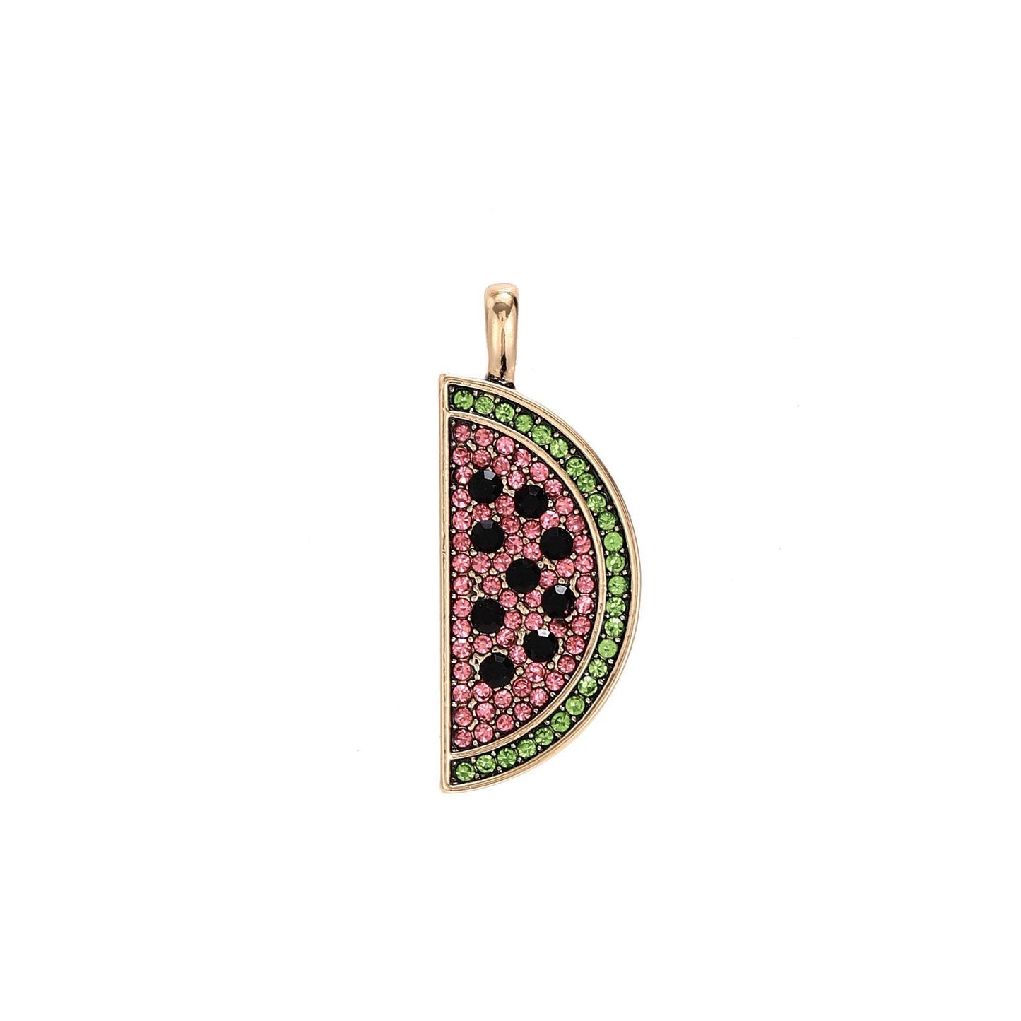 Watermelon Pendant Only Gold Summer Fruit Wind Watermelon Pendant Elephant Color Zircon Necklace 18K Gold 5c4aa37e-a9a8-40b7-b6b8-25e00cb86f84