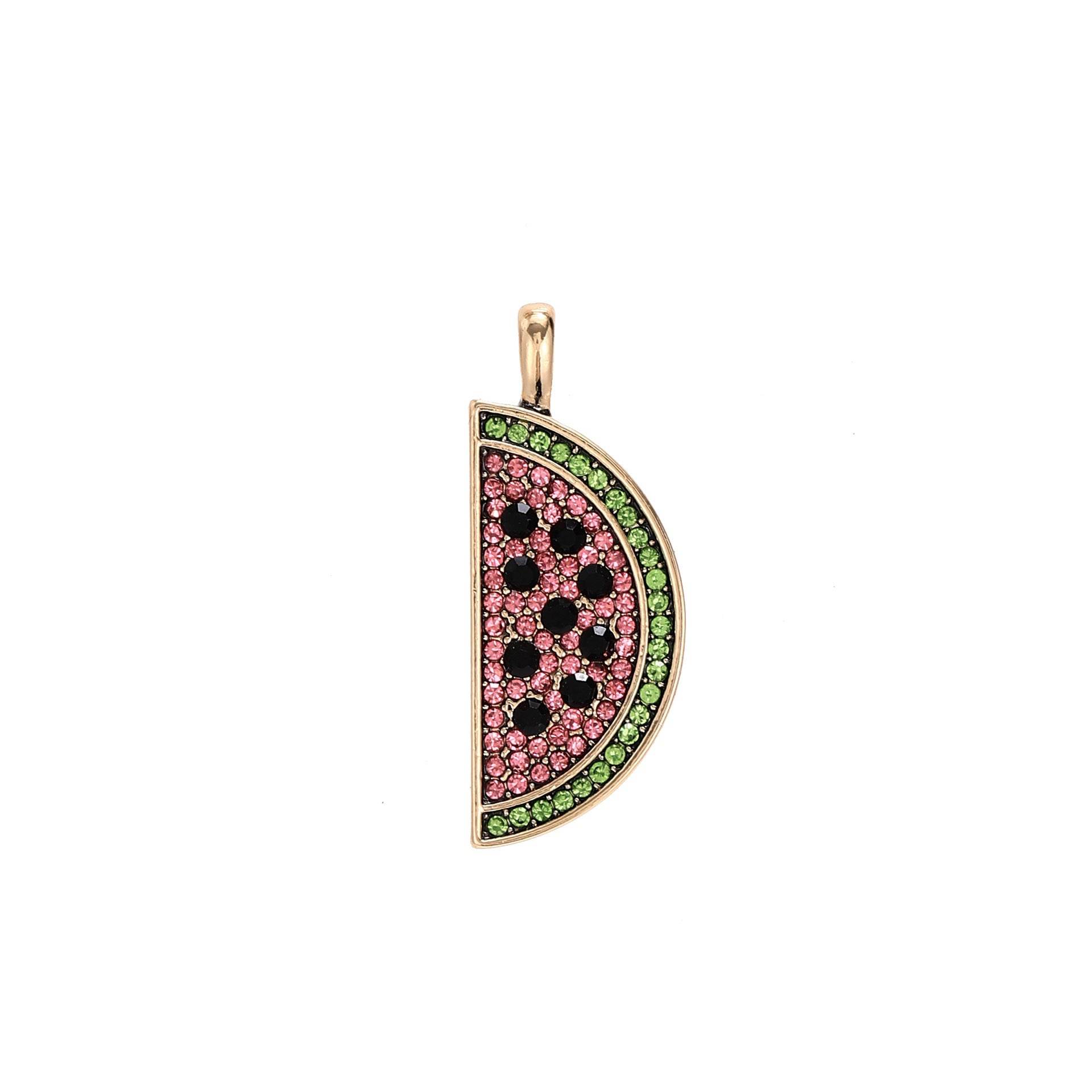 Watermelon Pendant Only Gold Summer Fruit Wind Watermelon Pendant Elephant Color Zircon Necklace 18K Gold 5c4aa37e-a9a8-40b7-b6b8-25e00cb86f84