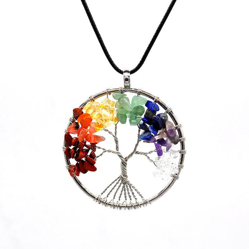 7 Colorful Rope Kabala Life Tree necklace 603930465970