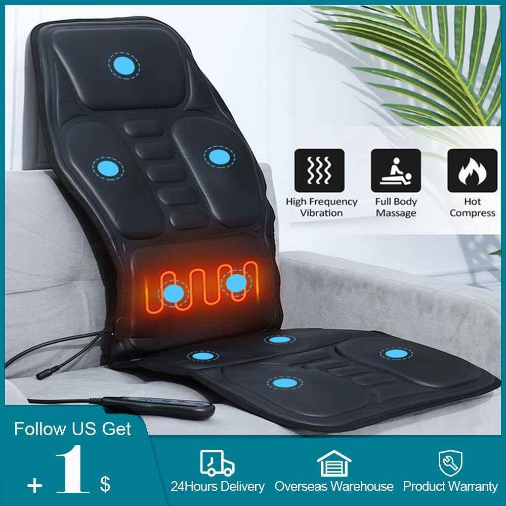 Car Electric Heated Massage Seat Cushion Pain Neck Waist Relaxation Vibration Massager Pad Car Office Full Body Massage Seat 60441598-1c92-4868-ba50-0514ad4d2a4b Print Material