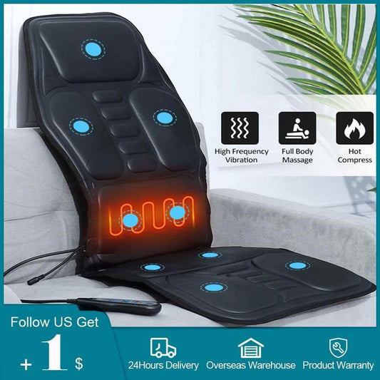 Car Electric Heated Massage Seat Cushion Pain Neck Waist Relaxation Vibration Massager Pad Car Office Full Body Massage Seat 60441598-1c92-4868-ba50-0514ad4d2a4b Print Material