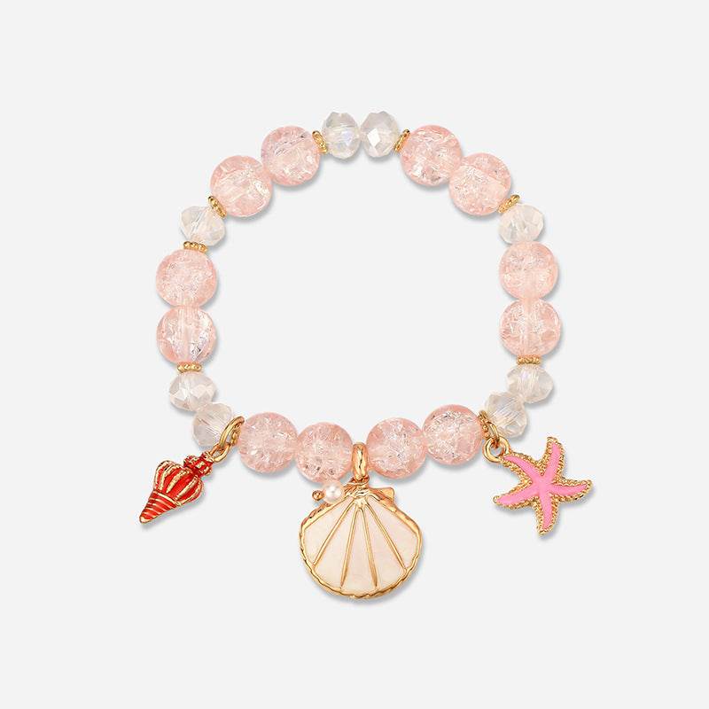 Hot Selling Starfish And Scallop Alloy Beaded Bracelet 61707f1c-8f1a-439c-af75-5112376cc7df Print Material