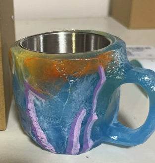 Colored Ore 10cm High Flat mouthed inner liner 400ml Resin Mineral Crystal Coffee Mugs With Handles Elegant Fake Mineral Crystal Cup For Workplace Home Decor Christmas Gift Kitchen Gadgets 62a136e5-c85c-4207-9fb0-d0e399913478 Print Material