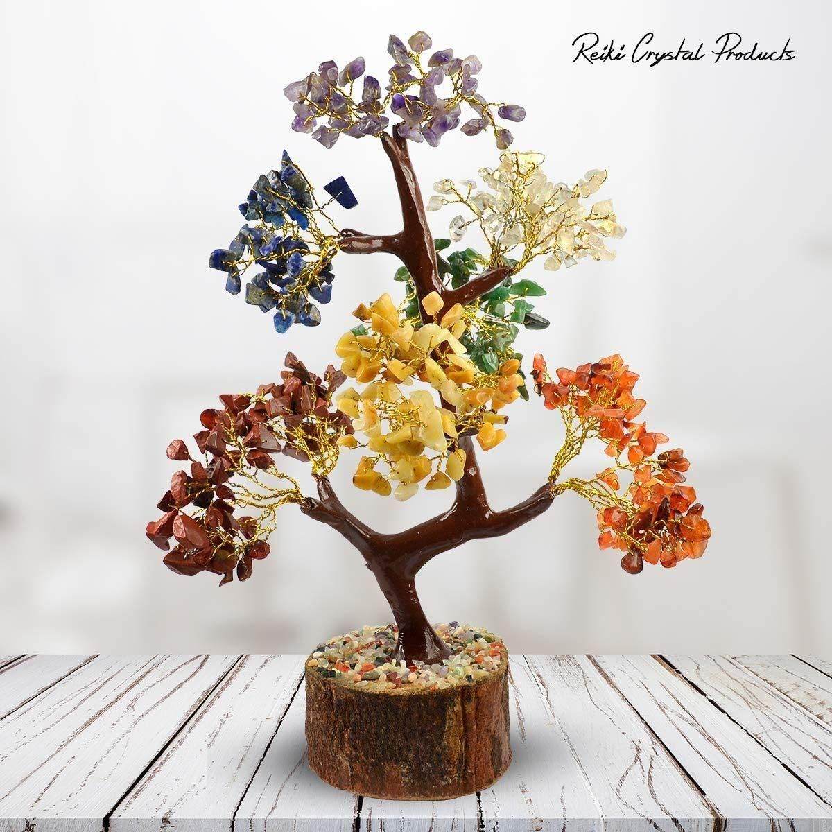 7 Chakra Natural Gemstone Crystal Tree 6476190357