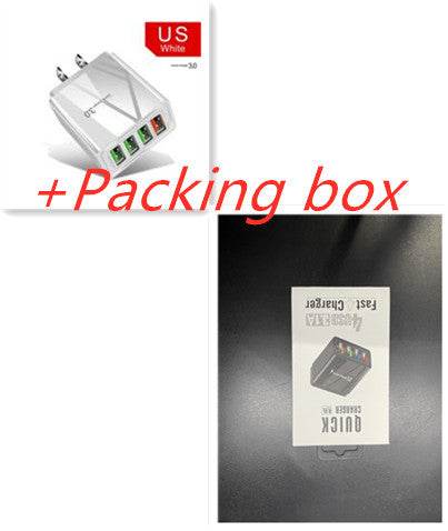 White Box packaging US plug Illuminated 4USB Mobile Phone Charger 3A Charging Head 65159266-f83f-48f1-8220-56d58d17d0f5 Print Material