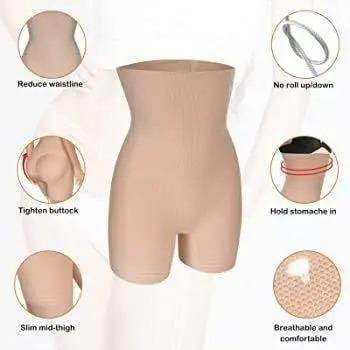 4-in-1 Shaper - Quick Slim Shape Wear Tummy, Back, Thighs, Hips - Black/Efffective Seamless Tummy Tucker (Multicolor, XXL) 6922750535