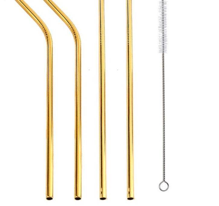 Colourful Reusable Stainless Steel Straws 695660370795 Print Material