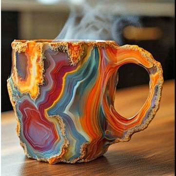 400ml Resin Mineral Crystal Coffee Mugs With Handles Elegant Fake Mineral Crystal Cup For Workplace Home Decor Christmas Gift Kitchen Gadgets 6dd5d135-2031-4d3e-99a3-92eebb1e709f Print Material