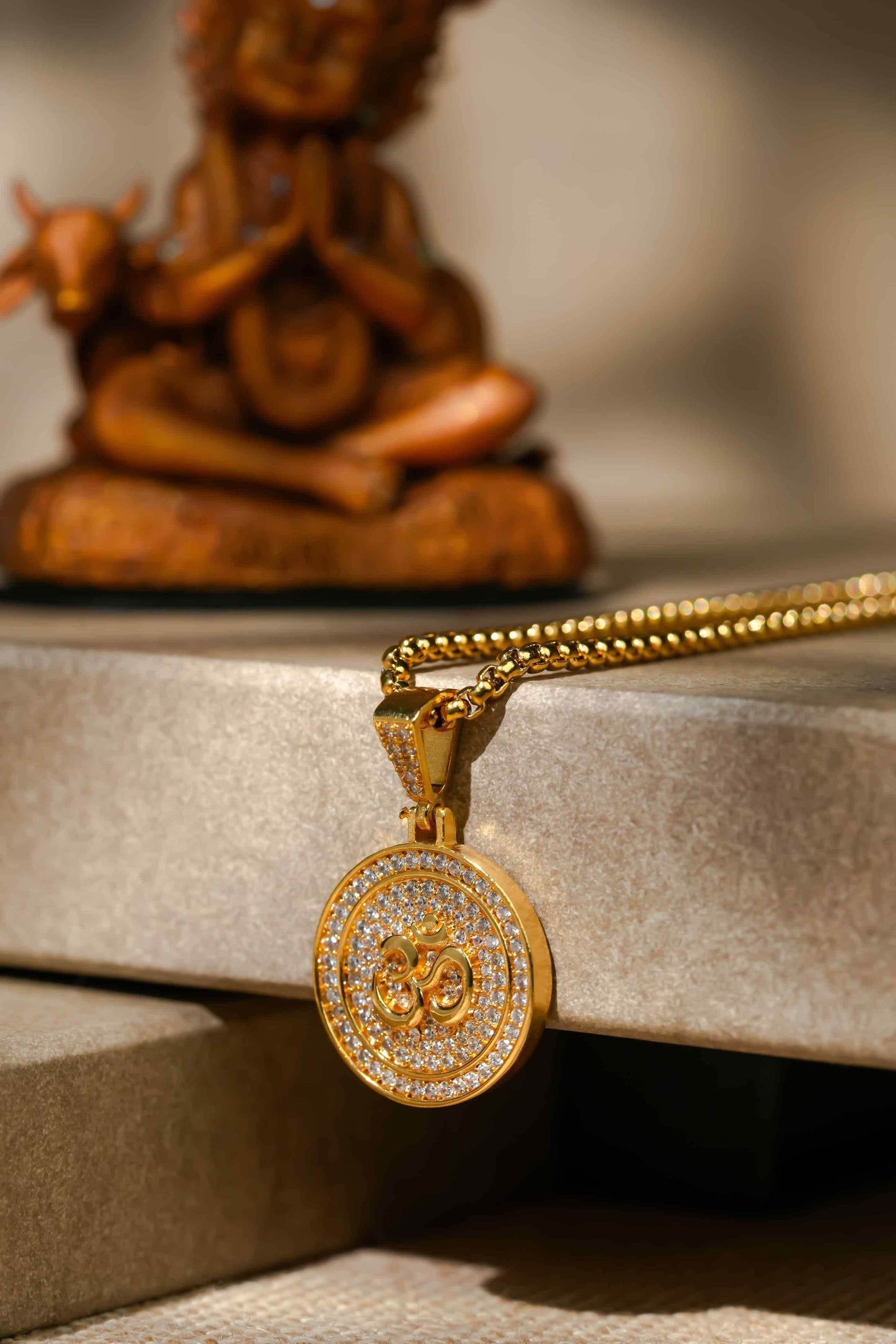 Om Symbol Pendant Jewelry with Sparkling Details 7569043984