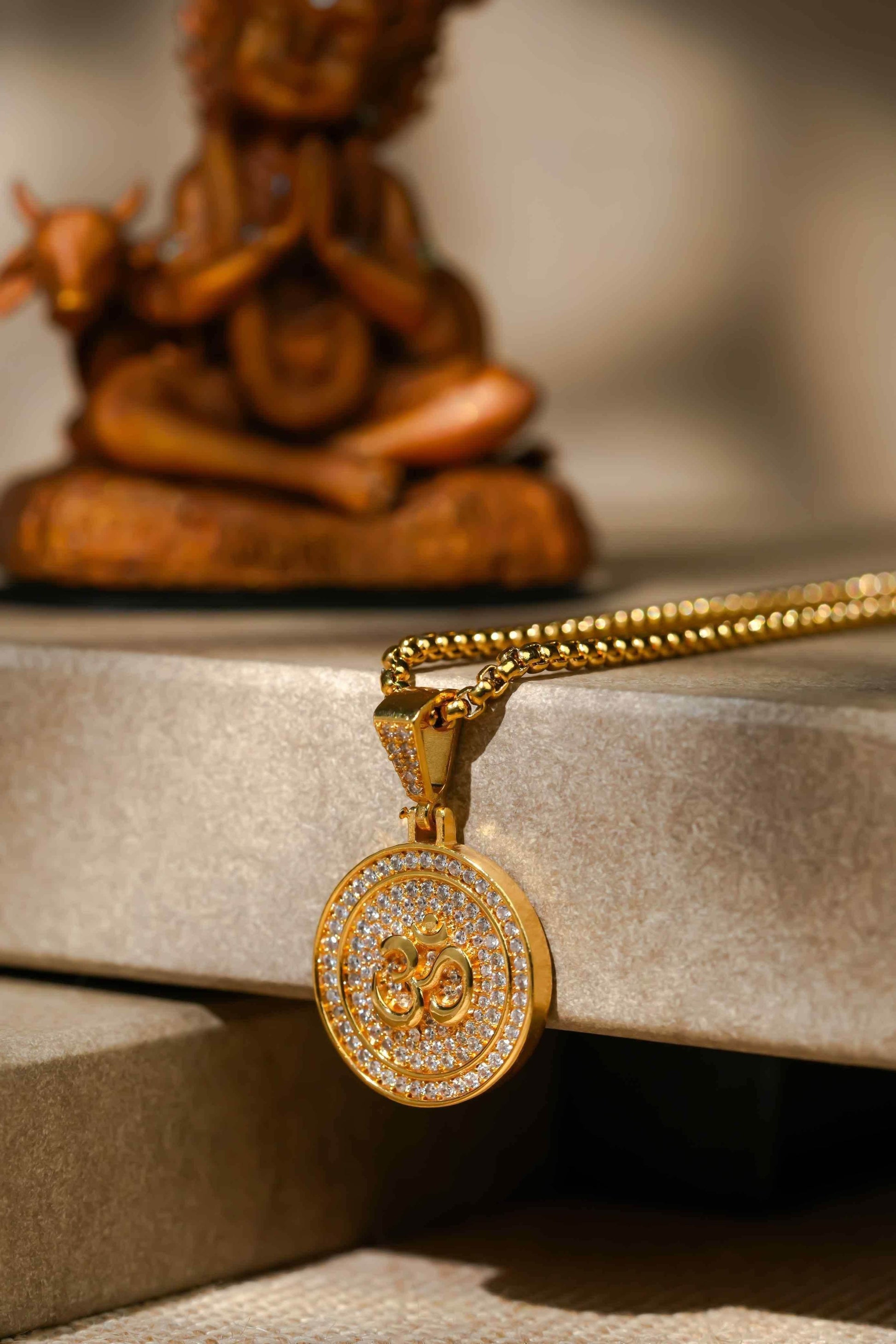 Om Symbol Pendant Jewelry with Sparkling Details 7569043984