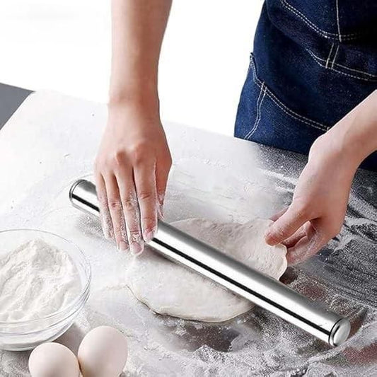 Stainless Steel Non-Stick Rolling Roller – 31.8 cm x 2.5 cm – Premium Quality Roti & Chapati Belan 7585647975