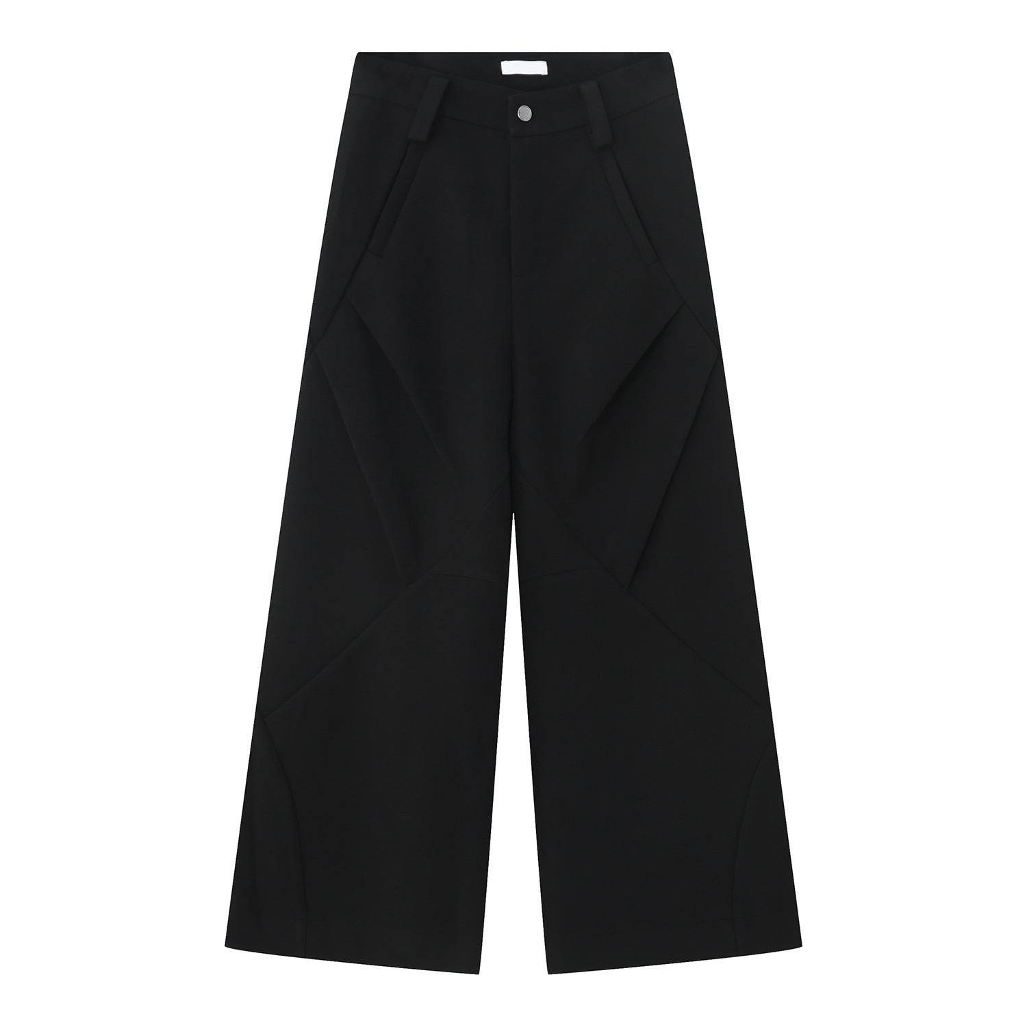 Black Pants American Retro High Street Double-headed Zipper Casual Pants 75a52e69-7256-473a-8b08-5c8f2aedea36 Print Material