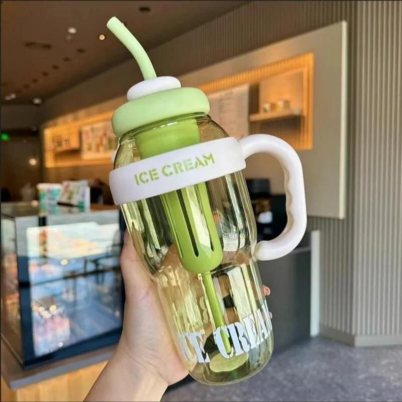 Water Bottle with Handle and Straw 7689147181