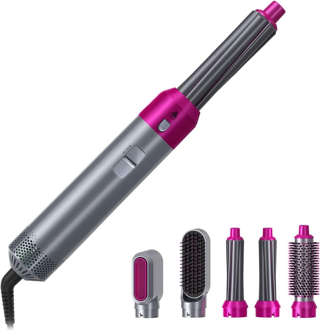 Muti-Functional 5 IN 1 Hair Styling Tool Detachable Hot Air Brush Hair Dryer with Comb 7698048817