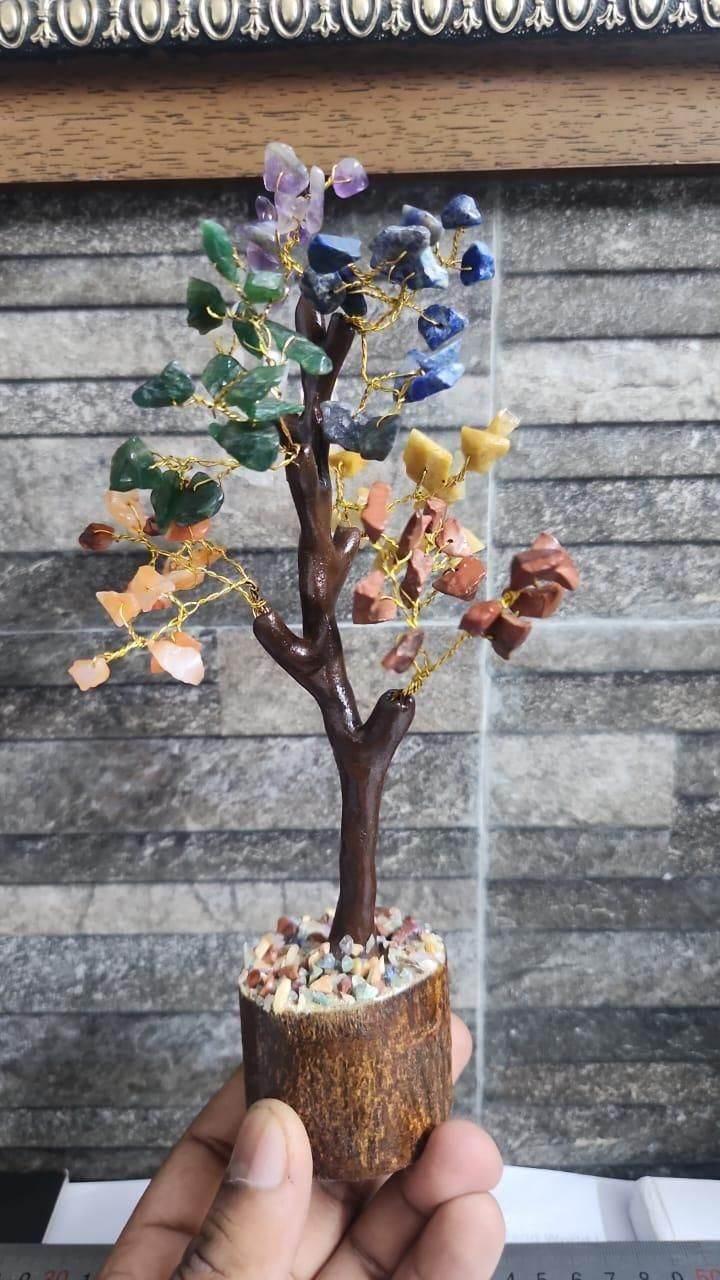 7 Chakra Natural Gemstone Crystal Tree 7791325595