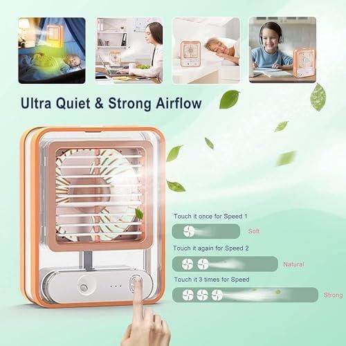 Rechargeable Battery Operated Mini USB Fan With Mist Water Spray 7880758249