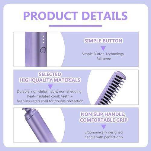 Comb - Rechargeable Hot Hair Straightener / Hair Styling (Portable) 7904010381