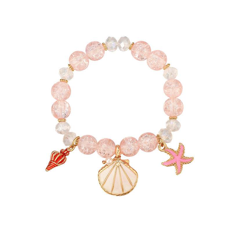 As shown Hot Selling Starfish And Scallop Alloy Beaded Bracelet 7a26af7c-2fdb-421b-9447-c7337de71d9c Print Material