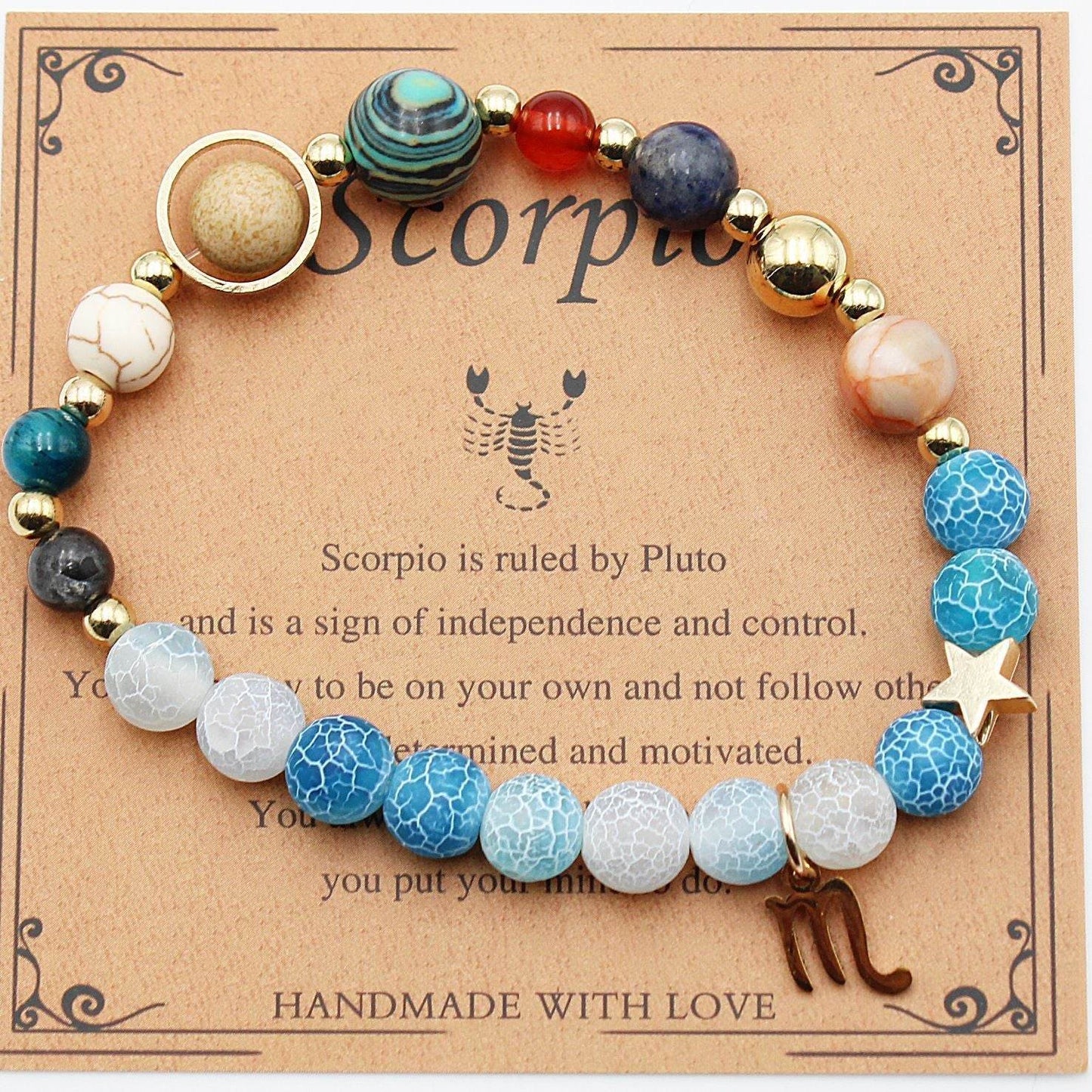 Scorpio Agate Flowers Twelve Constellations Bracelets Natural Stone Beaded Eight Planets 7d2549c9-a0a5-4dc5-9599-b4beddfb3d86 Print Material