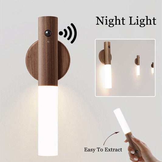 Auto LED USB Magnetic Wood Wireless Night Light Corridors Porch Lights PIR Motion Sensor Wall Light Cabinet Lamp 7e0677c5-b808-4c2a-8cef-4acbe67f3b15 Print Material