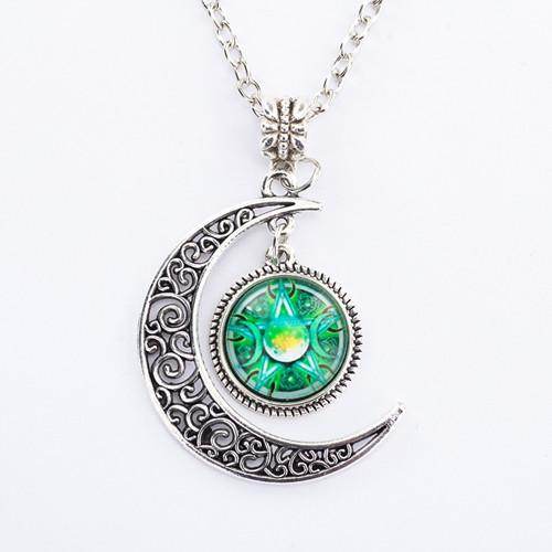 D TRIPLE MOON GODDESS PENDANT NECKLACE 860249090404 Print Material