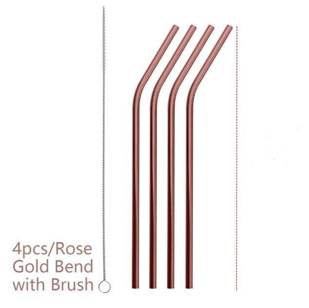 Rose gold BEND Colourful Reusable Stainless Steel Straws 9132209981622 Print Material