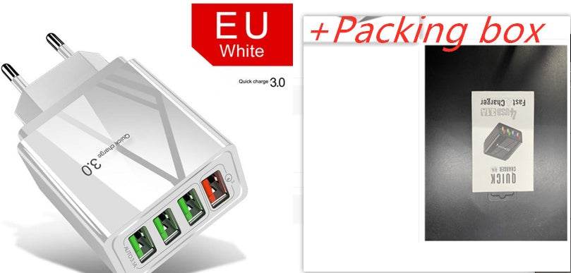 White Box packaging EU Illuminated 4USB Mobile Phone Charger 3A Charging Head 91cf2d4e-c821-4741-bf0c-1ed280a01d9c Print Material