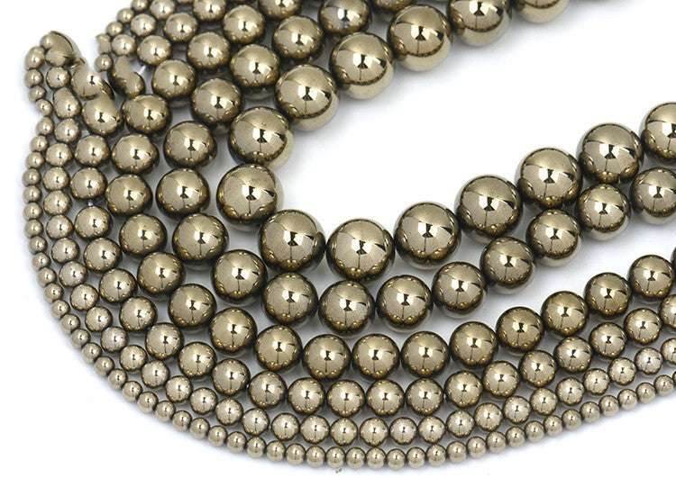 Electroplated Pyrite Glossy Round Beads 922d44f2-6cbc-4875-8892-6a88104d92d1-_3