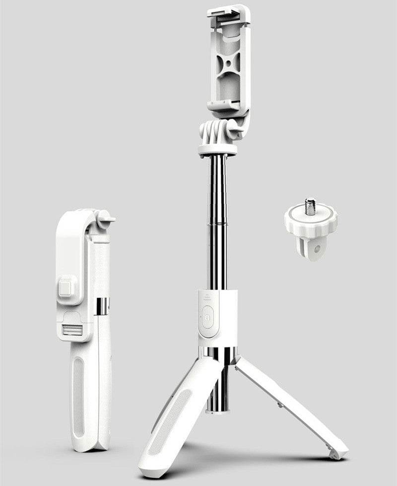 White L02 L02 Compatible with Apple, Tripod Selfie Stick Mobile Universal Live Triangle Bracket One Bluetooth Selfie Artifact 955778007624 Print Material