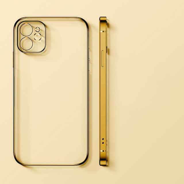 Lemon yellow Iphone12pro Max Transparent Ultra-thin All-inclusive Mobile Phone Case 96cd9e12-f5a0-4aa3-b2a9-e0844929c62c Print Material
