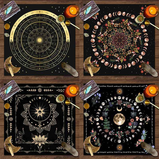 Tarot Tablecloth Board Game Decorative Cloth Have Your Power Mandala Moon Phase Floral Butterfly Tablecloth 9bd3bf18-a263-49a1-97ae-6cf40bdee8af Print Material