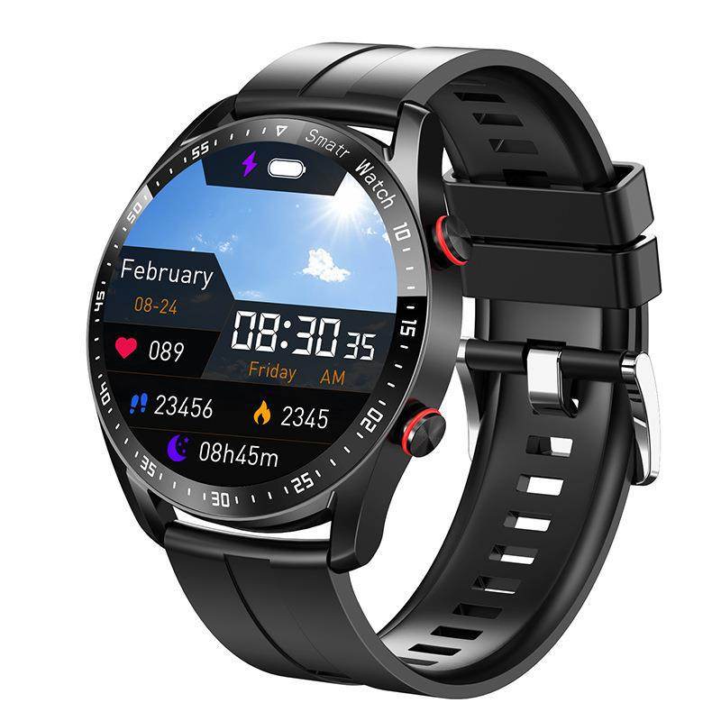 Black glue Smart Watch ECG+PPG Business Stainless Bluetooth Call Smart Watch CC3B369048E3A1F5FB41D855FB5C000B