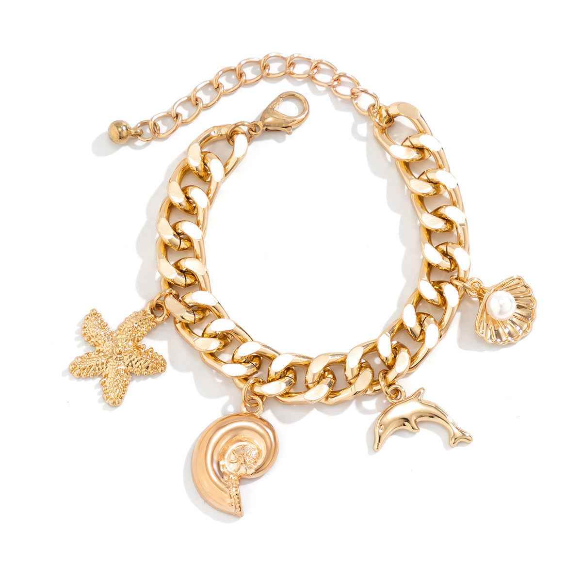 Creative Boho Conch Dolphin Starfish Pendant Choker Necklace Bracelets Women Trendy Vintage Tassel Chain Grunge Jewelry Fashion Jewelry O1CN013H4UQn23L3cXaIk88__1005997238-0-cib Print Material