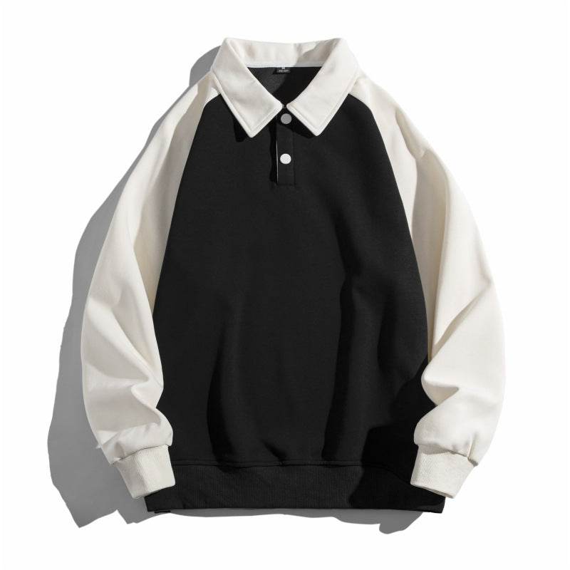 Black Autumn New Long Sleeve Top Coat All-match Bottom Lapel Sweater O1CN016kpZPN1I6bFVoJN9l__3561210844-0-cib