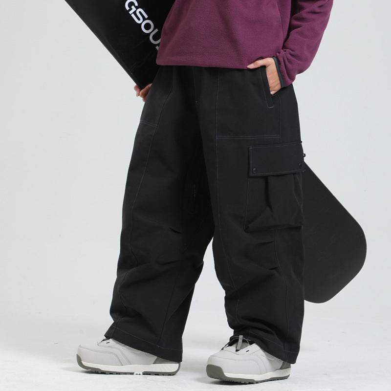 Loose Veneer Windproof Waterproof Sports Outdoor Wide Leg Ski Pants O1CN01OK3mp424Ce5eT82mO__2212730107355-0-cib Print Material