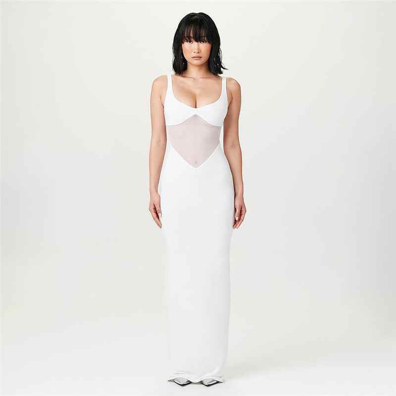 Beige Sexy Low-cut Slim-fit Flattering Sling Dress O1CN01OqadkY1amQUiqz6pD__3220503372-0-cib Print Material