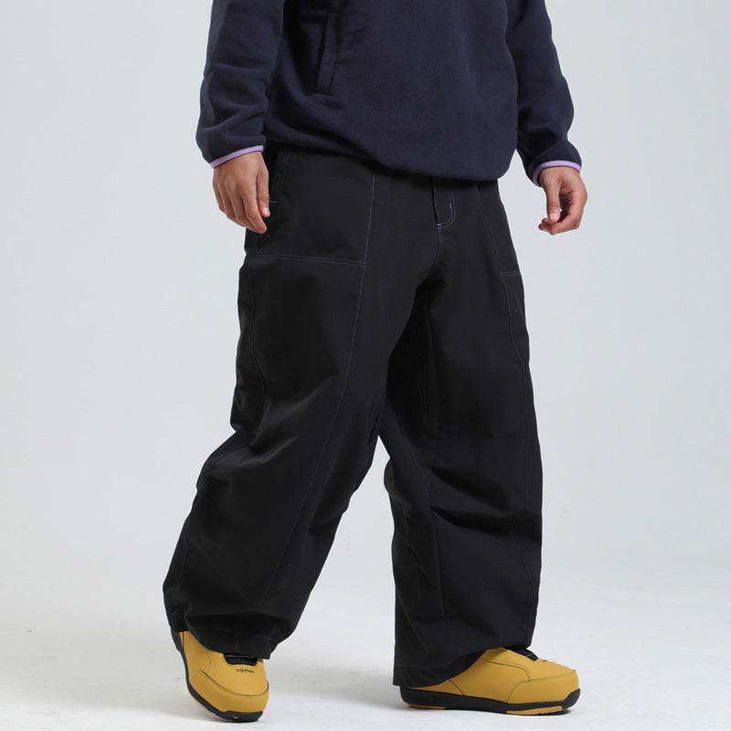 Loose Veneer Windproof Waterproof Sports Outdoor Wide Leg Ski Pants O1CN01PDoTql24Ce5hTbQTM__2212730107355-0-cib Print Material