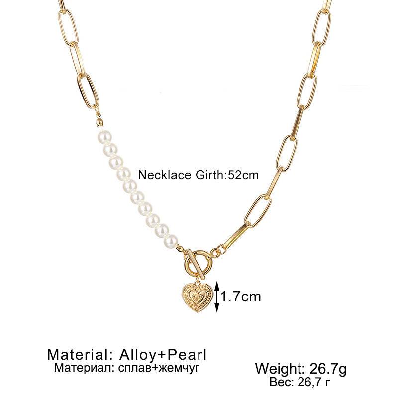Ins Fairy Temperamental Pearl Love Necklace O1CN01dCXStM1FHBOcbkeIV__4080940461-0-cib Print Material