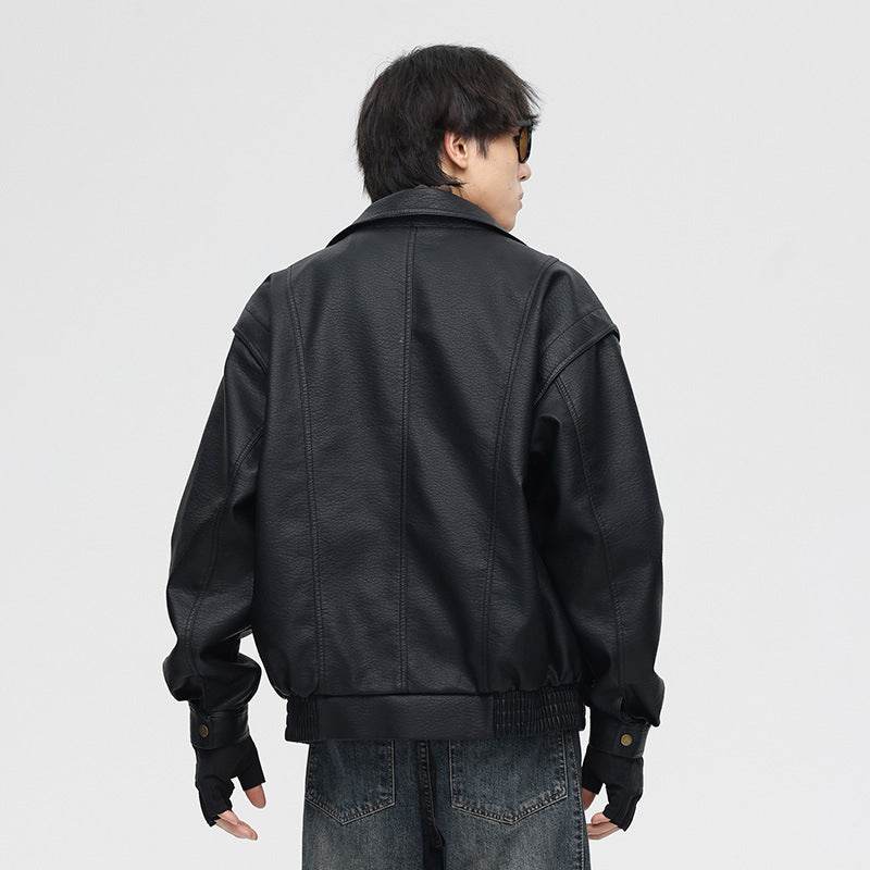 Soft Leather Men's Fashion Casual Polo Collar Jacket 👕✨ O1CN01jqm5qa1amswGyBKp5__2216744203373-0-cib