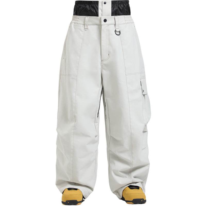 Beige Loose Veneer Windproof Waterproof Sports Outdoor Wide Leg Ski Pants O1CN01mjaUtG24Ce5hROCQ8__2212730107355-0-cib Print Material